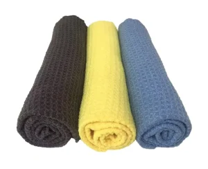 Reusable Absorbent 40x40cm Lint-Free Microfiber Kitchen Towels Waffle Weave Pattern Glass Car Window Cleaning Cloths