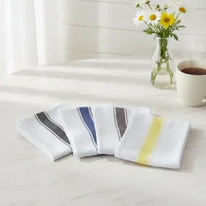 Reusable Bulk Cleaning Cloth Machine Washable Classic Towels Dish Hand Towels Ar Tea Kitchen and Dishcloths Herringbone Stripe