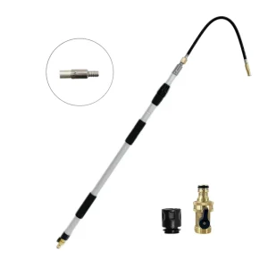 Reusable Gutter Cleaner Tools Ground 1.8M Aluminum Gutter Cleaning Wand Adjustable Water Flow Modes Brass Switch