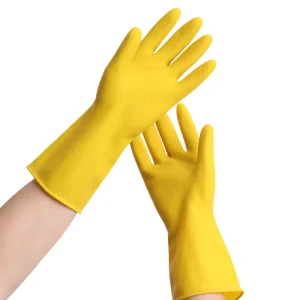 Reusable Household Cleaning Gloves Rubber Extra Thickness Long Sleeves Kitchen Dishwashing Gloves