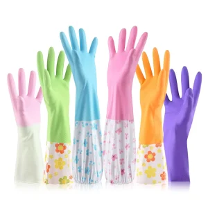 Reusable Kitchen Cleaning Gloves Non-slip Grip Gloves for Dishwashing Household Cleaning Gloves