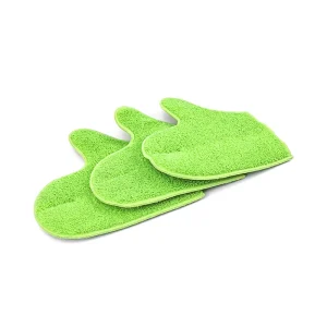 Reusable Microfiber Cleaning Gloves Scratch Resistant Absorbent Scrubbing Gloves for Kitchen Dishes Household Cleaning Supplies