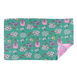 Reusable Microfiber Kitchen Towel for Cafe & Bar Use Machine Washable Dish Towel Digital Print Design Quick Dry Super Absorbent