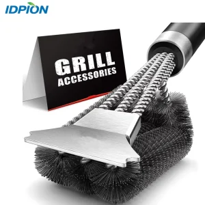 Reusable Non-Stick Easy to Clean BBQ Grill Cleaning Brush with Deluxe Handle