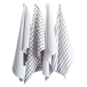 Reusable Washable 100% Cotton Woven Kitchen Towel Super Absorbent Quick Dry Eco Friendly Soft Dish Cleaning Cloths
