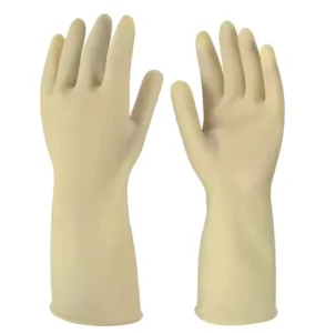 Reusable Waterproof Household Kitchen Food Handling Milk White Food Safe Industrial Grade Food Processing Latex Grip Work Gloves