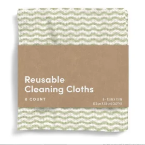 Reusable Wave Pattern Kitchen Cleaning Cloths Super Absorbent Quick Dry Eco Friendly Dish Towels