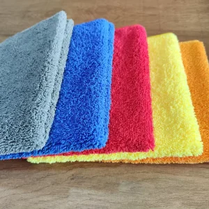 Reusable Woven Microfiber Towels Solid Color Square Rectangle Kitchen Dish Towels Quick Dry Washable
