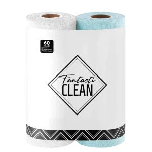 Reusable and Washable 30Pakc*2 Kitchen Dish Cloth Microfiber Roll Cleaning Towels Tear Away Cleaning Cloth
