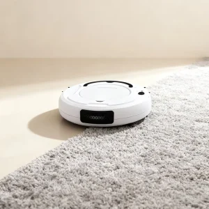 Robot Vacuum Cleaner Household Cleaning Appliance 1200Pa 5W 120mins Working Time 150L Dust Bin USB CE White