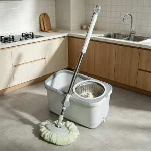 Rotary Mop Household One Sweep Floor Cleaning Mop Bucket Set Telescopic Rod Pedal Manual Pressure Dual Drive