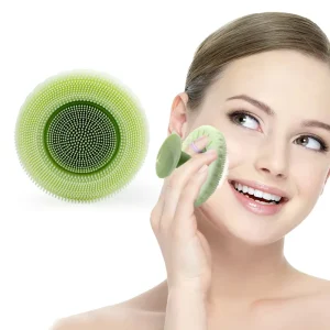 Round Silicone Face Wash Facial Cleaning Makeup Remover Brush