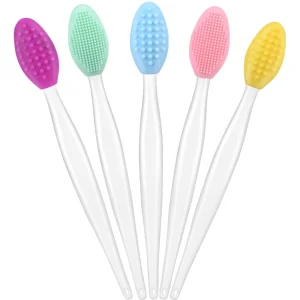 SENKA Double Sided Exfoliating Lip Brush & Nose Exfoliating Blackhead Silicone Nose Cleaning Brush