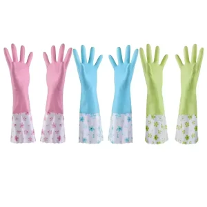SH001 Long Sleeve PVC Kitchen Gloves with Anti Slip Waterproof Touchscreen Features for Cooking Washing Dishes Cleaning