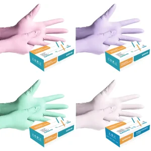 SH003 12 Inch Powder Free Synthetic Gloves Food Cooking Gloves Beauty Kitchen Dishwashing Cleaning Rubber Household Latex Gloves