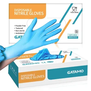 SN023 for Pcs Blue Nitrile Gloves Powder Free EN420 Certified Sizes S M L XL Dental Examination Gloves