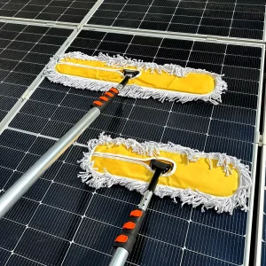 SUNNOVA T1 Manual Solar Panel Cleaning Machine Dry Water Cleaning 1100mm Cleaning Width Woven Brushes Tool