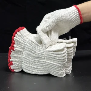 Safety White Cotton Knitted Gloves