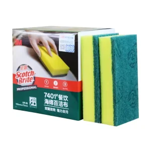 Scotch Brite Medium Duty Scrub Sponge 7401 HACCP certified Scouring Sponge Pad for Commercial Kitchens