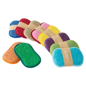 Scouring Pad Eco Friendly Kitchen Cleaning Microfiber Dishwashing Sponge