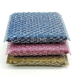 Scouring Pad Golden Silver Silk Dish Washing Onion Sponge Kitchen Cleaning Scrubber Pad Eco friendly
