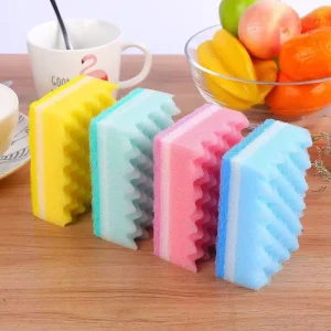 Scouring Pads Clean Sponges for Kitchen Household Cleaning Wave Kitchen Cleaning Scourer Pad