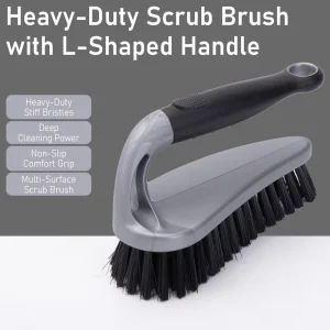 Scrub Brush with Built in Hanging Hole Heavy Duty Handheld Scrubbing Brush for Floor