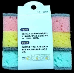 Scrub Sponge 3pcs #6897 Scouring Sponge Dish Washing Sponge Block Non Stick Cookware Safe Scouring Pad $1 Consumer Goods