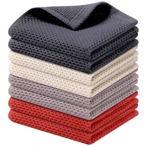 Serviette De Cuisine Toallas De Cocina Customized Colored Cotton Waffle Kitchen Towel Set for Dish Cleaning Cloths Tea Kitchen