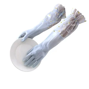 Shu Yi Winter Adult Oversleeve Gloves PVC Waterproof for Kitchen Cleaning Dishes & Clothes Women Multi color