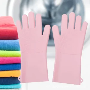 Silicone Dish Washing Gloves Thin Anti Slip Heat Proof Kitchen Cleaning Magic Brush Labor Protection Wear Resistant Household