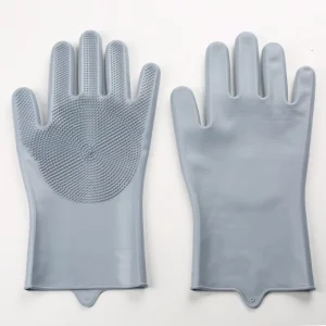Silicone Gloves Rubber Dishwashing Gloves Household Silicone Gloves Dishwashing Kitchen Cleaning Multi functional Vegetable