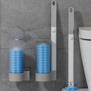Silk Household Disposable Plastic Toilet Brush Portable Hand Bathroom Cleaning Tool Set