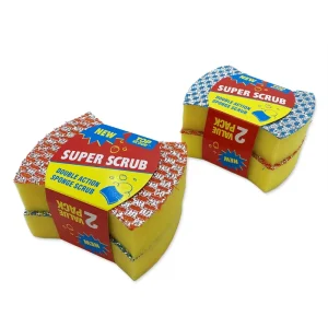 Silver Golden Cleaning Pad Kitchen Cleaning Sponge Scouring Pad with High Density Foam