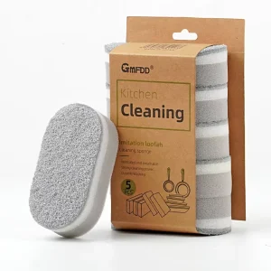 Silver Oval Scrub Dishwashing Sponges Kitchen Cleaning Rust Eraser Grit Scouring Pads Pot Brush for Washing Dishes