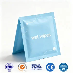Single Piece Individually Wrapped Extra Soft Wet Wipes Custom Printed Packaging Soft Spunlace Fabric Multi Scenario Cleansing