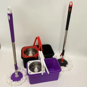 Small Size Floor Cleaning Tool Microfiber Mop Bucket Set with Telescopic Stainless Steel Rod and Bucket Mop