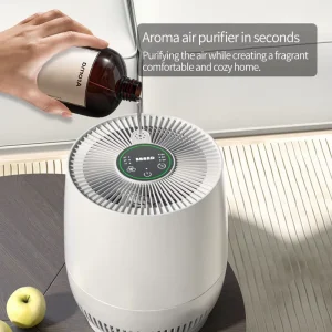 Small Smoke Removal Desktop Blue Air Purifier HEPA Home Room Odor Remover Air Cleaner