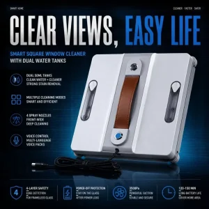 Smart Window Cleaning Robot Gyroscope Navigation App Control Home Commercial Use