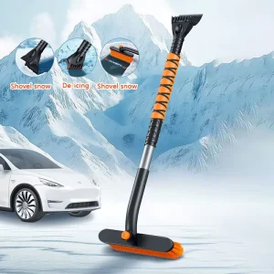 Snow Brush Hand Tool Multifunctional Rotatable Telescopic Snow Remover Cleaning Brush