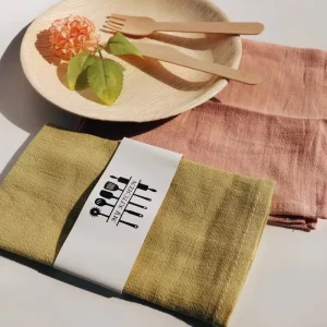 Soft Dish Towels 100% Cotton Hemp Multi use Kitchen Towel Pure Color with Hanging Loop Cloth Napkins Highly Absorbent Tea Towel