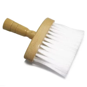 Soft Hair Brush Hair Clean Cutting Shaving Neck Duster Round Wood Nylon Salon Cleaning Brush