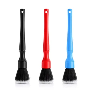 Soft Hard Hair Custom Car Wash Tool Detail Brush Set Interior Cleaning 16cm/24cm Nylon ABS Rod Car Dust Brush