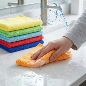 Soft Microfiber Household Cleaning Cloth Kitchen Dish Towel Durable Cleaning Rags for Home Kitchen Furniture Use