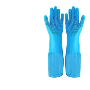 Soft Silicone Grooming Bath Glove Anti Bite Pet Shower Brush Efficient Floating Hair Remover Massage Mitt for Pets Cleaning