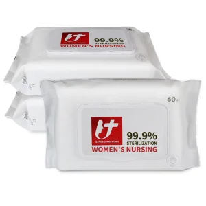 Soft Thick Plastic Lid Pack 99.9 Sanitizing pH Balanced Intimate Care Vaginal Cleansing Custom Logo Feminine Nursing Wipes