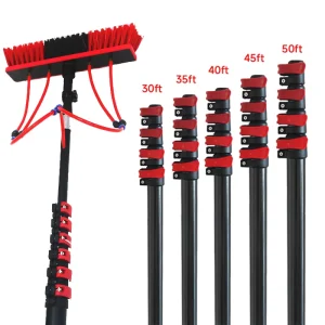 Solar Carbon Fibre Pole Cleaning Brush, Water Fed Pole Window Cleaning System
