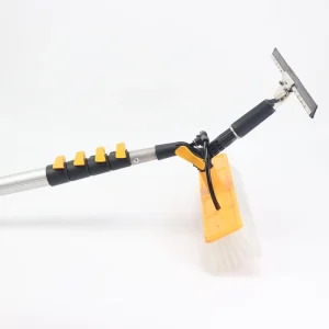 Solar Panel Cleaning Brush with Aluminium Alloy Telescopic Rod Highly Efficient Dry & Water Cleaning