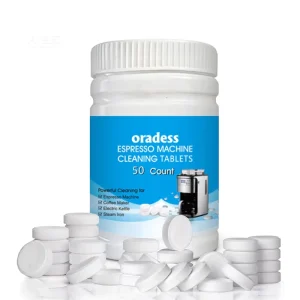 Solid Coffee Machine Cleaner Oil Remover Tablets for No Residue Rinse with Pure Formula Time Saving & Taste Preservation