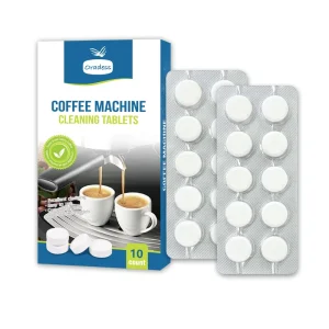 Solid Coffee Machine Cleaner Tablets Lemon Fragrance for Anti Bacterial Action Silver Ion Boost Easy Use Sanitizes Brew